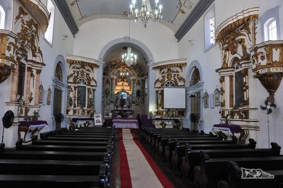 Interior da igreja matriz de Laguna, no sul de Santa Catarina